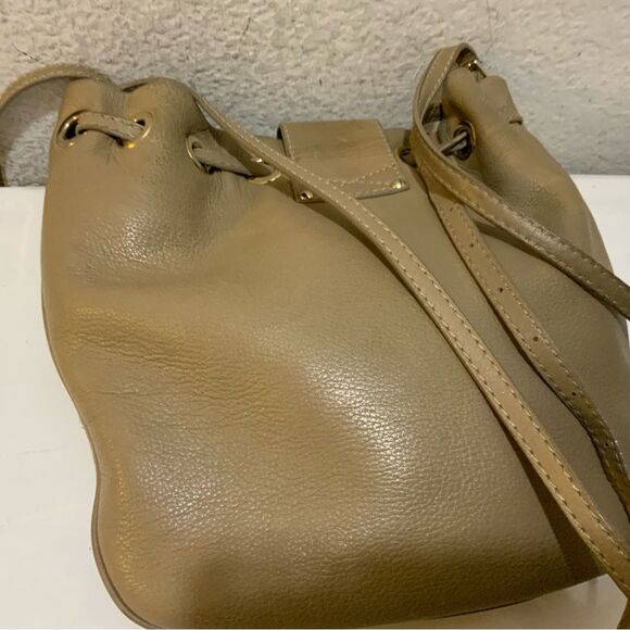 Jimmy Choo [Authentic] Ryad Sandy Brown Leather Flip Lock Crossbody Bag - Picture 4 of 16